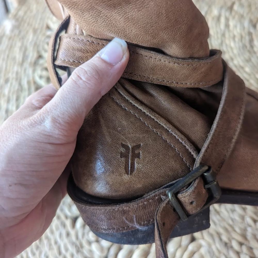 Frye Ankle Biker Boots - LEATHER